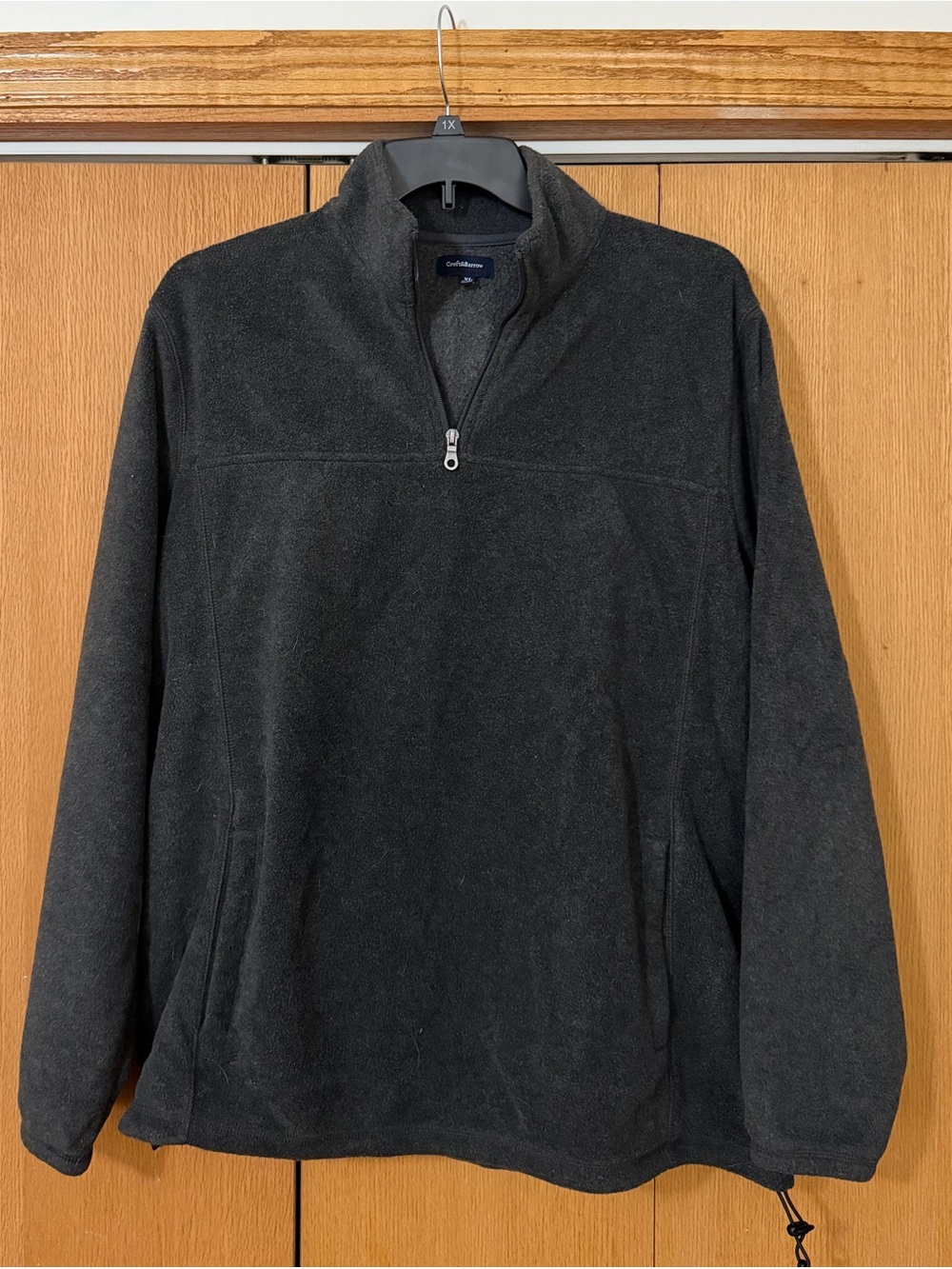 Croft & Barrow Men's Black Quarter-Zip Fleece Pullover